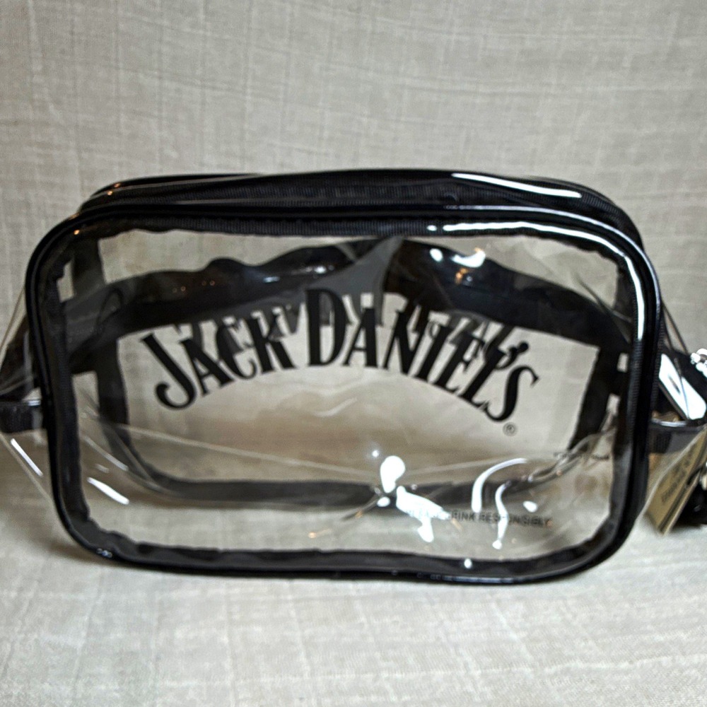 Jack Daniels Tennessee Honey Clear Zip Bag Wristlet Stadium Bag 8x5x4in